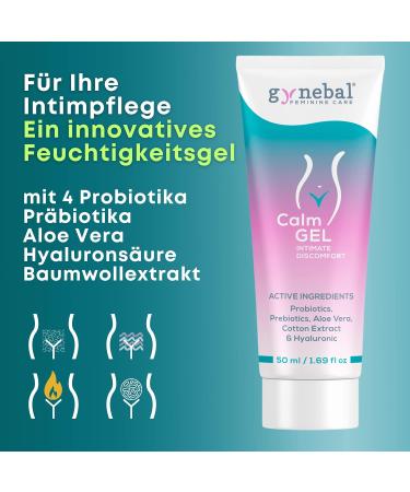gynebal CALM Intimate Gel with Prebiotics Discomfort and Vaginal Flora Support for Women - 50ml - Buy Online on GoSupps.com
