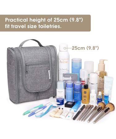 Narwey Travel Hanging Toiletry Wash Bag Makeup Organizer - Grey (Medium) | Women's Cosmetic Bag - Buy Online on GoSupps.com