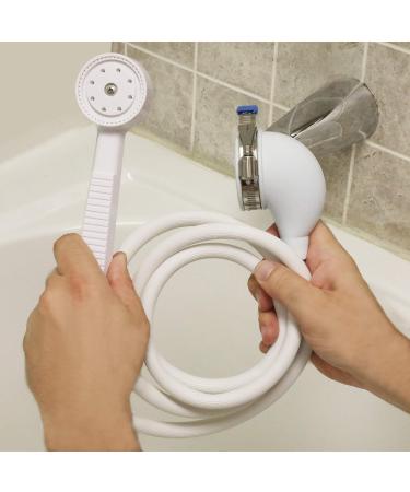Danco 10086 VersaSpray Portable Hand Held Shower Head Sprayer Fits Bathtubs without Diverter - White - Buy Online on GoSupps.com