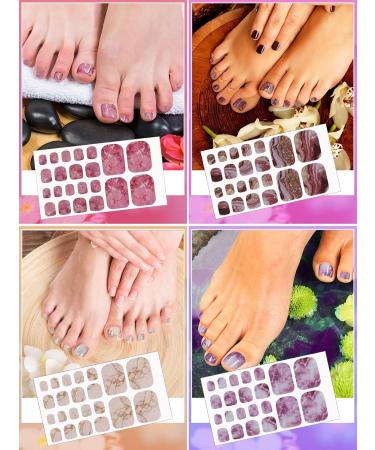 Kalolary Self-Adhesive Nail Film Stickers - 12 Sheets Marbled Nail Art Designs for DIY Manicure & Fashion Decor - Buy Online on GoSupps.com