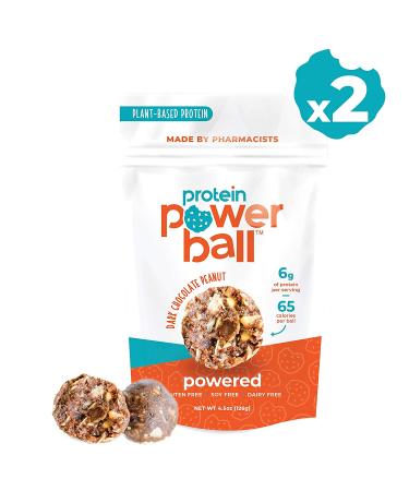 Dark Chocolate Peanut Protein Power Ball | On-the-Go Snacks | Gluten, Dairy, Soy Free | High Protein Energy Bites (2 Pack) - 4.5 oz - Buy Online on GoSupps.com
