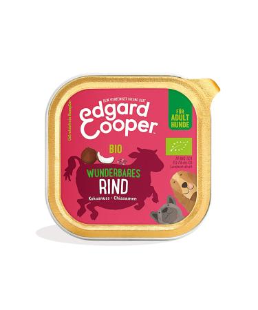 Edgard & Cooper Dog food wet organic sponsor dog adults grain -free wet food biological dog food 100g x 17 fresh beef tasty balanced diet high -quality proteins beef bio 100 g (17 Pack)