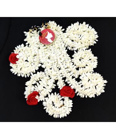 Pretty Charming Artificial Hair Gajra in 2 Colors (3 Red & 3 White)