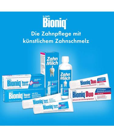 Bioniq Toothpaste Duo - 4 x 75 ml | Pain Protection for Sensitive Teeth | Fluoride-Free Repairing Toothpaste with Artificial Tooth Enamel | Gum Regeneration - Buy Online on GoSupps.com