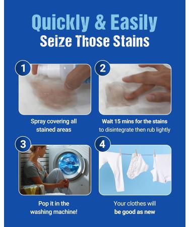 Buy Stain Remover - Powerful Blood & Tough Stain Cleaner for Clothes Carpets & More | Home Cleaning Supplies | 5 fl oz - Buy Online on GoSupps.com