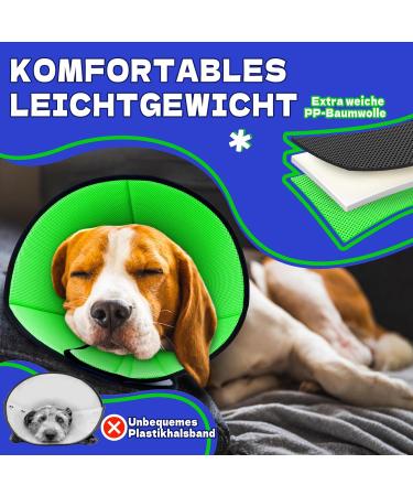 Supet Breaker Dog Leak Protection Collar - Soft Adjustable Elizabethan Cone | Breathable Eco-Friendly 3XL (41-48cm) - Black - Buy Online on GoSupps.com