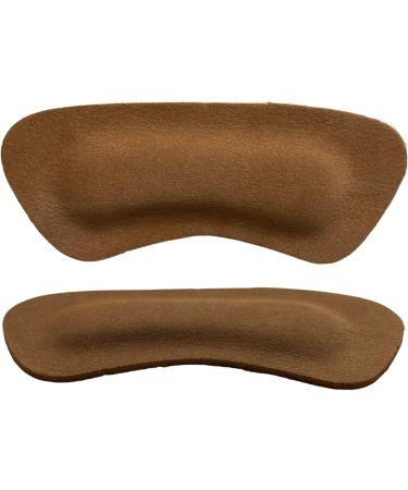 Comfort Heel Pads for Shoes - Leather Cushions for Pain Relief & Blister Prevention | High Heel Comfort for Men & Women (4 Pairs Brown - Buy Online on GoSupps.com