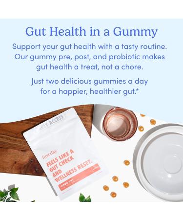 FIRST DAY Women s Good Gut Tribiotic Gummies 3-in-1 Prebiotic Probiotic & Postbiotic Supplement Supports Immune Function and Digestive Oral Skin & Vaginal Health 30-Day Supply 60 Count (Pack of 1) Pouch - Buy Online on GoSupps.com