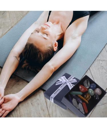 IPLUSMILE 7 Chakra Crystal Set - Polished Healing Stones & Amethyst Rods for Energy Balance | International Shipping Available - Buy Online on GoSupps.com