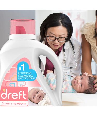 Dreft Stage 1 Newborn Baby Liquid Laundry Detergent - Pediatrician's Choice, 89 Loads (128 fl oz) - Buy Online on GoSupps.com