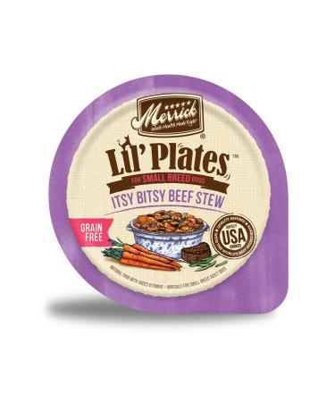 Merrick Lil Plates Grain Free Small Breed Wet Dog Food (Case of 12) Itsy Bitsy Beef Stew 3.5 Ounce (Pack of 12)