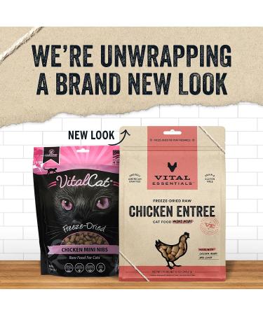 Vital Essentials Freeze-Dried Cat Food - Chicken Mini Nibs 12 oz | Grain-Free Nutrition - Buy Online on GoSupps.com