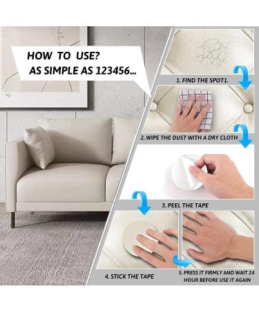 Leather Repair Patch Self-Adhesive Couch Patch 8 11 inch Strong Adhesion Adhesive Multiple Colors Leather Repair Kit for Couch  Car Seats. Bonded Leather Repair (8 11 inch / 2 pcs  White)  8 11 inch / 2 pcs White - Buy Online on GoSupps.com