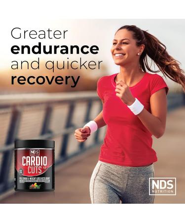 Cardio Cuts NDS Nutrition 4.0 Pre Workout Supplement - Advanced Weight Loss and Pre Cardio Formula with L-Carnitine CLA MCTs L-Glutamine and Safflower Oil - Gummy Rush (40 Servings) - Buy Online on GoSupps.com