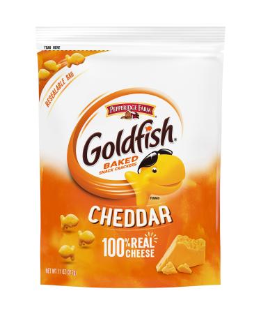 Pepperidge Farm Goldfish Cheddar Crackers, Snack Crackers, 11 Oz. Resealable Bag