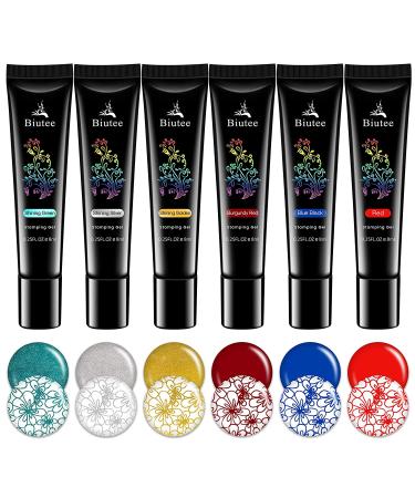 12 Colors Nail Stamping Gel Pack - 8ML UV LED Special Polish for Printed Nail Plates - Buy Online on GoSupps.com