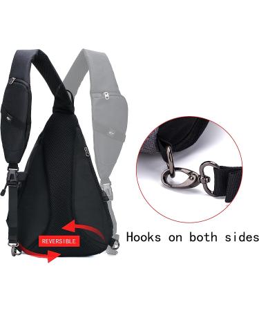 TurnWay Waterproof Sling Bag with USB Charging Port | Travel, Hiking, Cycling, Camping | Black - Buy Online on GoSupps.com