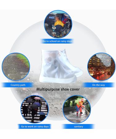 XL Transparent Rain Boot Waterproof Shoe Covers - Non-Slip, Reusable PVC Rubber Sole Overshoes for Outdoor Activities - Buy Online on GoSupps.com