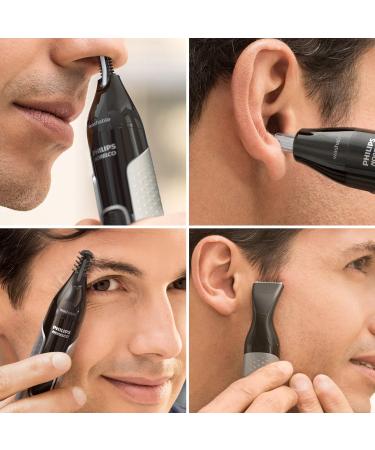 Philips Norelco Nose Trimmer 5000 NT5600/42 - Black/Silver for Nose, Ears, Eyebrows - Buy Online on GoSupps.com