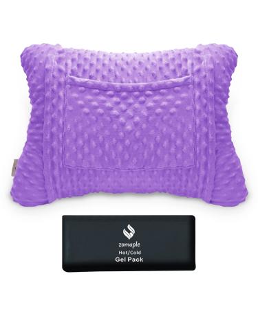 Zomaple Hysterectomy Pillow- Super Comfy Shock Absorbing Hysterectomy Recovery Pillow with 2 Pockets and Gel Pack- Tummy Pillow with Hands Placement Pouch Snuggle Bug Lavender