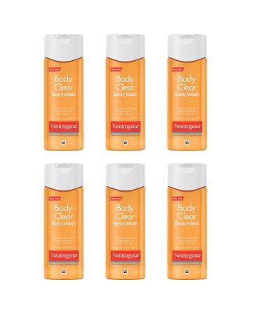 Neutrogena Body Clear Acne Body Wash with Glycerin & Salicylic Acid Acne Medicine for Acne-Prone Skin Non-Comedogenic 8.5 fl. oz (Pack of 6) Body Scrub 8.5 Fl Oz (Pack of 6)