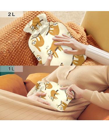 Buy Cute Cartoon Sloth Hot Water Bottle - 2L Pain Relief & Comfort for Cramps | International Shipping - Buy Online on GoSupps.com