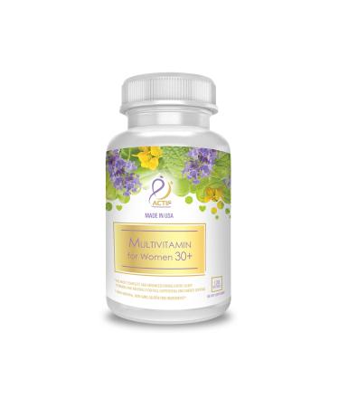 ACTIF Multivitamin for Women Age 30+ with 30 Organic Vitamins and Organic Herbs Non-GMO Made in USA 2-Month Supply