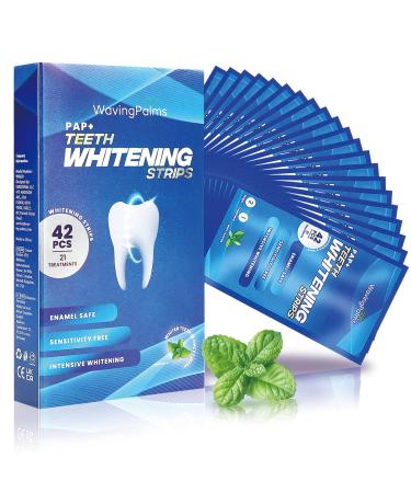 Professional Whitening Strips for Sensitive Teeth:Hydrogen Peroxide-Free Treatments - Effective & Gentle Dental Whitener (42 Count (Pack of 1) Mint) Mint 42 Count (Pack of 1)
