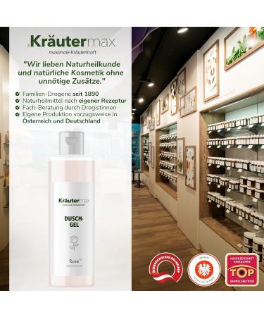  Kr utermax. Rose shower gel with rose oil Damascena also as a rose scented shampoo 1 x 250 ml - Buy Online on GoSupps.com