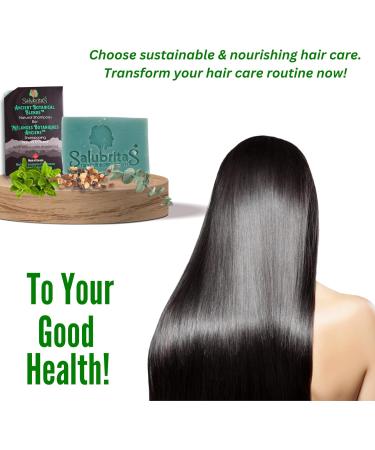 Unique Salubritas Shampoo Hair Bar Handmade Ayurveda 100% Natural Hair Shampoo Bar with Frankincense Argan Marjoram & Eucalyptus Essential Oils Hair Growth & Beard Bar Made in Canada 97g 1 pc - Buy Online on GoSupps.com