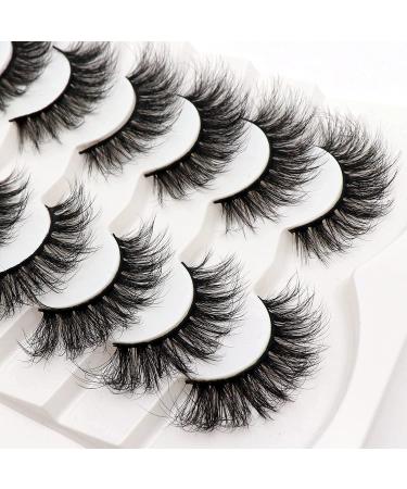 Veleasha 18MM Wispy Faux Mink Eyelashes - 7 Pairs Luxury Cat Eye Lashes (804) - Handmade Natural Look - Buy Online on GoSupps.com