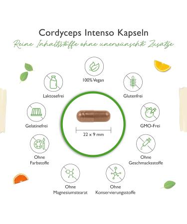Cordyceps Mushroom 180 Capsules - 650mg CS-4 Extract | 40% Bioactive Polysaccharides | High-Dose Vegan Supplement - Laboratory Tested - Buy Online on GoSupps.com