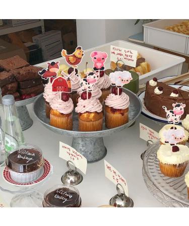 24 Farm Animal Cupcake Toppers - Barn Theme Birthday & Baby Shower Decorations - Buy Online on GoSupps.com