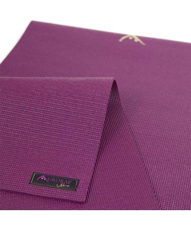 Aurorae Ultra Super Sized Yoga Mat - 78 x 26 x 1/4 - Non Slip Rosin & Carry Strap - Burgandy - Buy Online on GoSupps.com