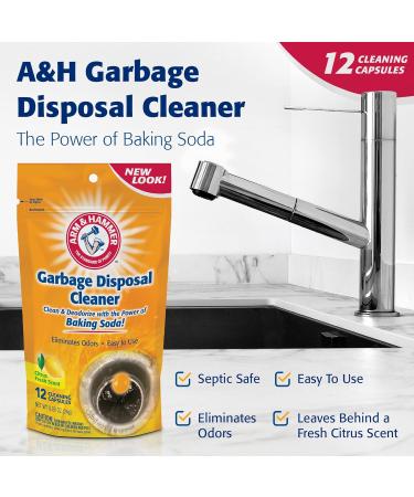 Arm & Hammer 12-Count Sink Garbage Disposal Cleaner Capsules - Citrus Scent with Baking Soda Power - Buy Online on GoSupps.com