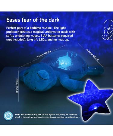 Cloud b Tranquil Turtle Aqua Nightlight Projector with Soothing Sounds | Adjustable Settings | Auto-Shutoff - Buy Online on GoSupps.com