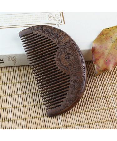 Comb Small Comb Portable Compact Teeth Sandalwood Comb wooden comb (Color : One Size)