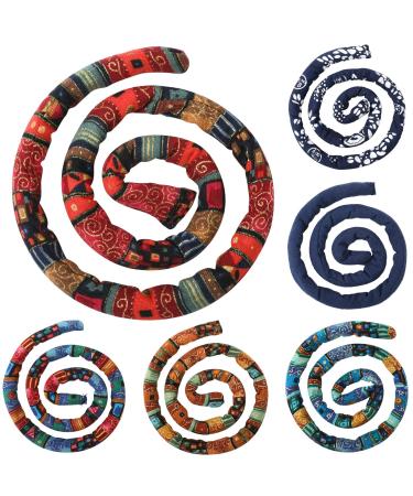 6 Pcs Spiral Lock Hair Tie Long Dreadlock Accessories Colorful Bohemian Dreadlock Hair Tie Spiral Bendable Hair Band Iron Wire Ponytail Holders for Women Men Thick Long Curly Hair  6 Styles (Stylish)