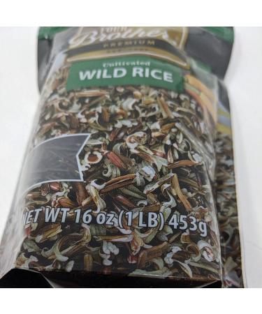 Four Brothers Minnesota Wild Rice 1lb - Premium Cultivated Gluten-Free Cholesterol-Free Bat-Roasted Rice - Buy Online on GoSupps.com