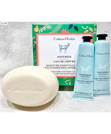 Crabtree & Evelyn Goatmilk Bar Soap and Hand Therapy Set - 6.5 oz Soap, .9 oz Hand Cream - Buy Online on GoSupps.com