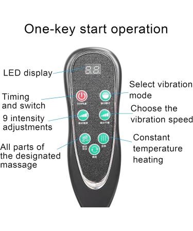 Electrically Heated Massage Mattress - Full-Body Shiatsu Pain Relief Pad with Hot Compress & Warming Lumbar Pillow (EU) - Buy Online on GoSupps.com