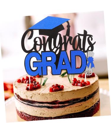 IMIKEYA 4pcs Graduation Row Graduation Cake Topper Red 2023 Graduation Party Supplies Grad Picks Mini Cake Decor Graduation Cake Insert Appetizer Dessert Picks Wrapping Paper Delicate Blue 17X13.5CM - Buy Online on GoSupps.com