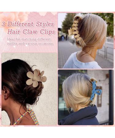 XINRUI 12 Pcs Large Claw Clips Variety Pack for Women - 4.4 Inch Hair Clips Banana Clips Matte Jaw Clip 90's French Design Barrettes Accessories for Women Girls - Buy Online on GoSupps.com