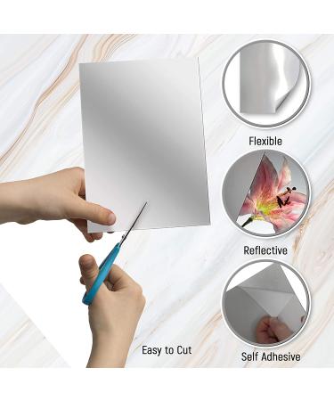 6 x 9 inches Flexible Adhesive Mirror Sheet - Non-Glass Stick on Mirror Tiles for Crafts and Wall Decor - Buy Online on GoSupps.com