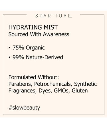 Buy SpaRitual Vegan Hydrating Mist - Geranium Cedarwood | Hydrating Facial Spray for All Skin Types - International Shipping Available - Buy Online on GoSupps.com