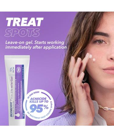 Acnecide Face Gel 5% Benzoyl Peroxide Acne Treatment for Spot Prone Skin 15g - Buy Online on GoSupps.com