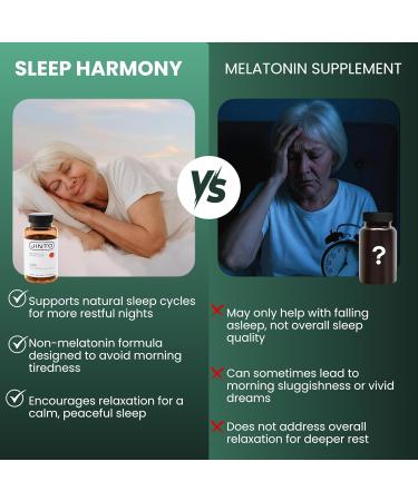 JINTO Melatonin Sleep Capsules - Natural Sleep Aids for Adults with Melatonin 60mg and Magnesium Glycinate 58mg Sleep Aid with Passion Flower L Theanine Valerian Root 60 Capsules - Buy Online on GoSupps.com