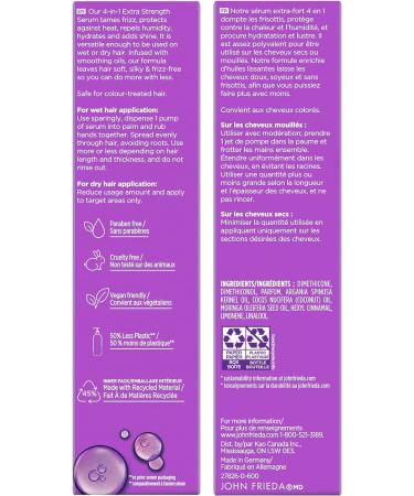 John Frieda Frizz Ease Extra Strength Serum for Frizz-Free Hair Ideal for Thick Coarse Hair (50 mL) - Buy Online on GoSupps.com