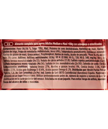 Purina One Medium/Maxi 10 kg Dog Food 4 Bags of 2.5 kg each - Buy Online on GoSupps.com