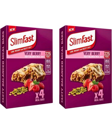 Slimfast Meal Replacement for Weight Loss Bundle with 1 x Slimfast Porridge Golden Syrup and 2 x Slim Fast Very Berry Meal Bars - Buy Online on GoSupps.com